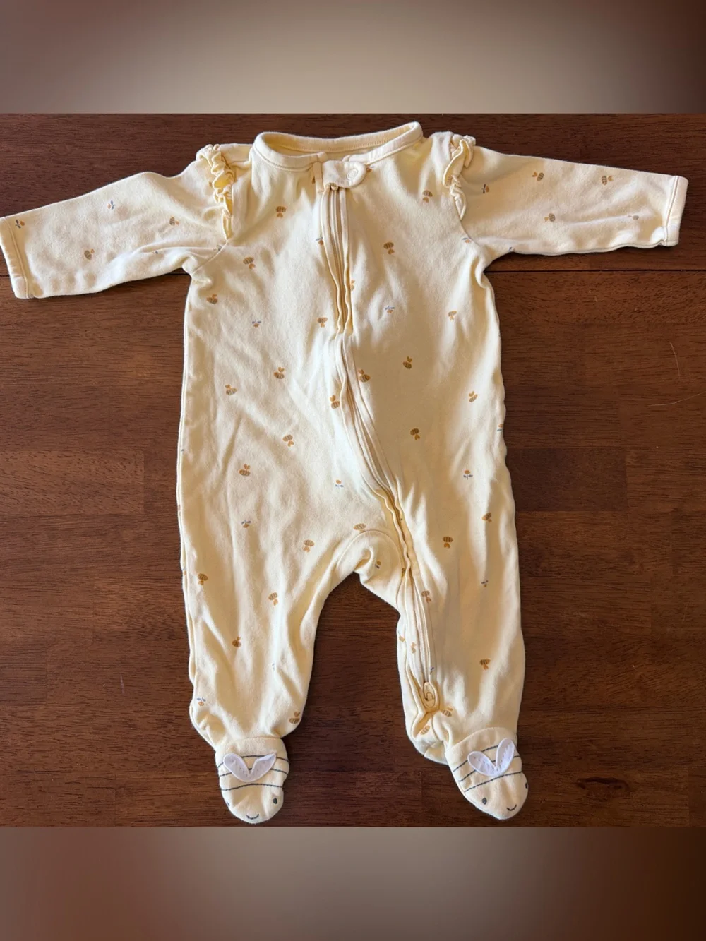 Carter's Baby Girl Mixed One-Piece Sets - Purple, Yellow, and Pink.